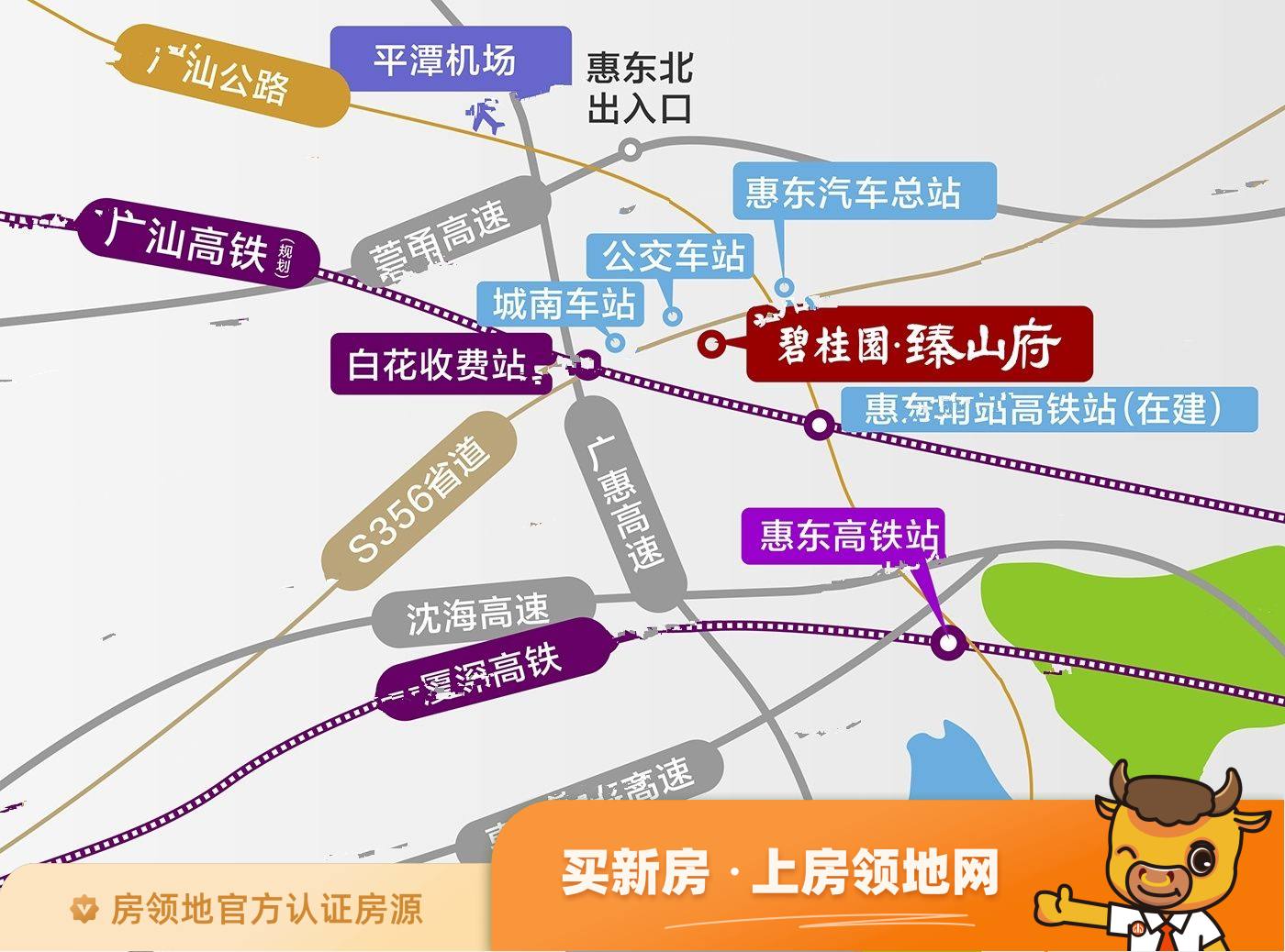碧桂园臻山府位置交通图2