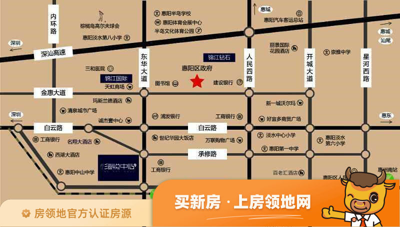 锦江海悦中心位置交通图4