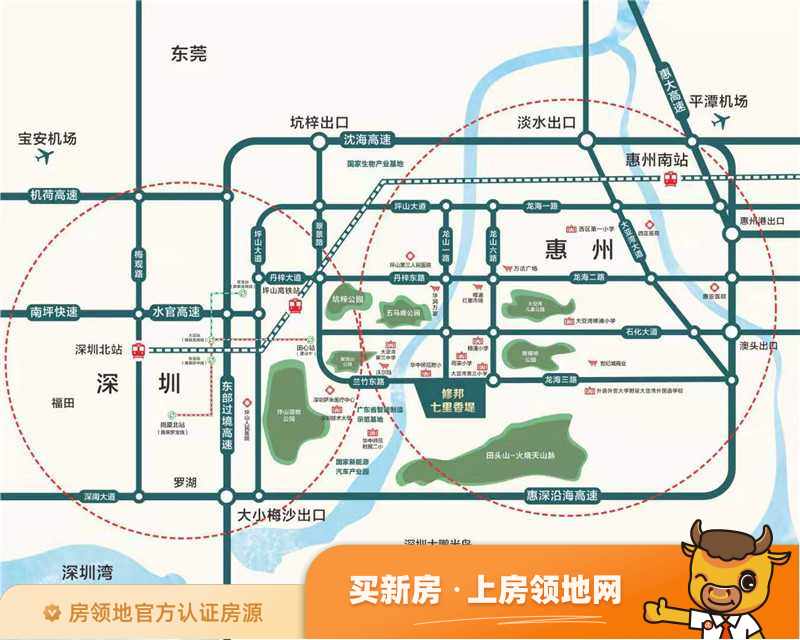 七里香堤位置交通图1
