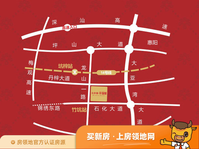 大中华幸福城位置交通图2