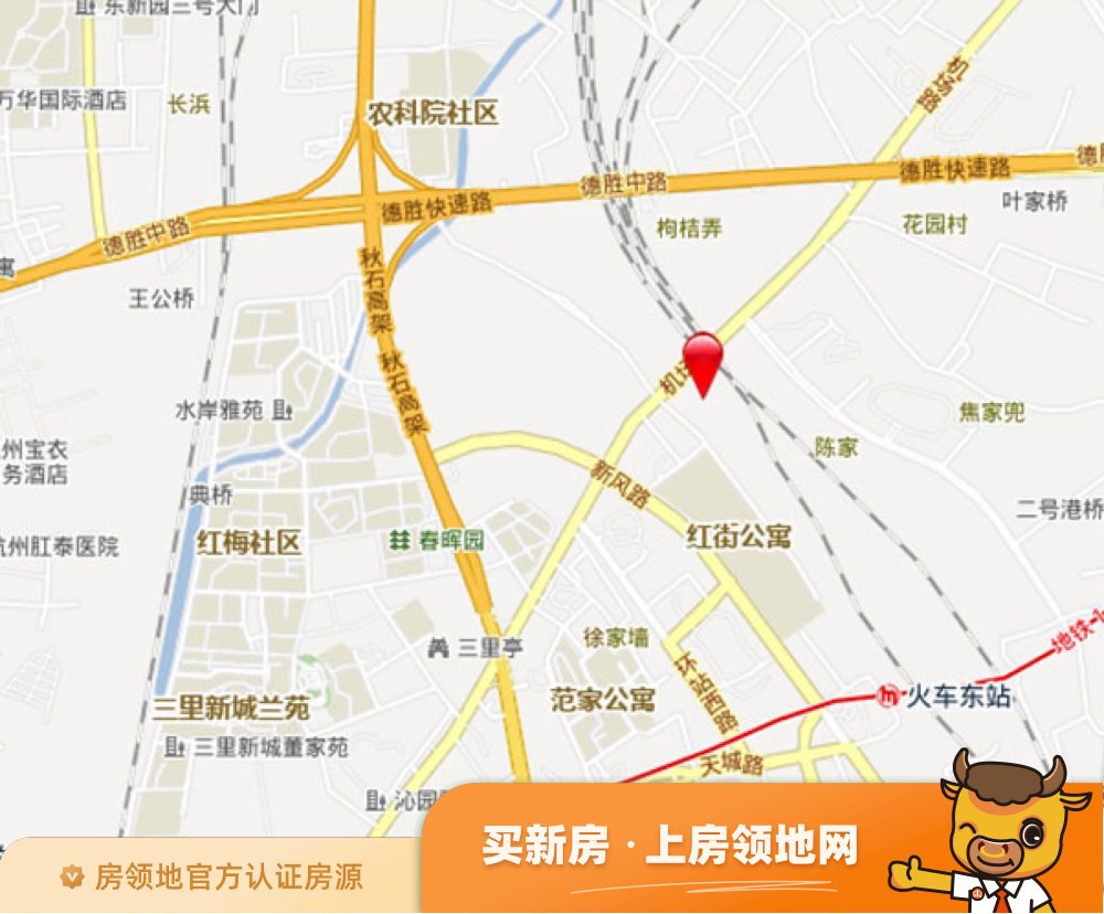 禹洲中央广场位置交通图1