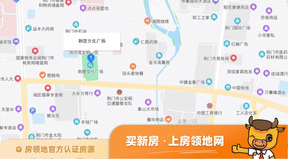 荆楚文化广场位置交通图2