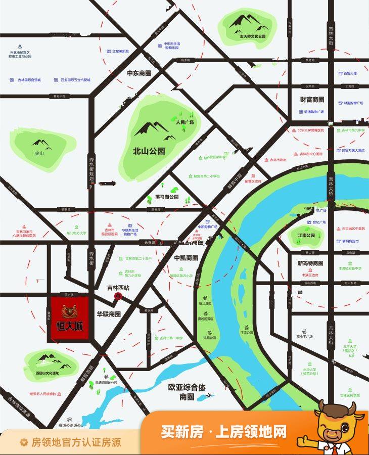 吉林恒大城位置交通图28
