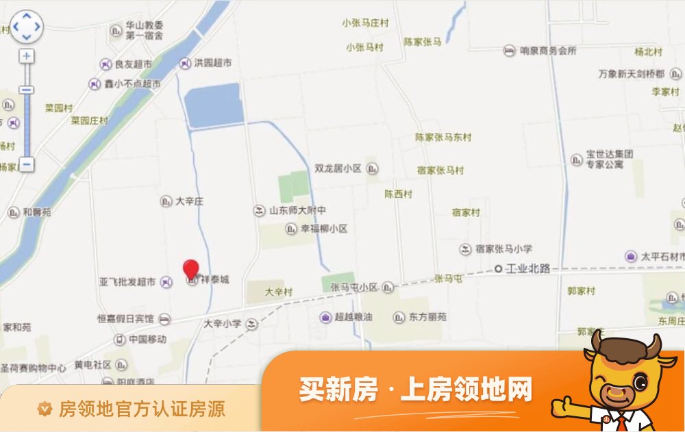 祥泰城位置交通图1