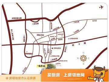 鲁能领秀城位置交通图3