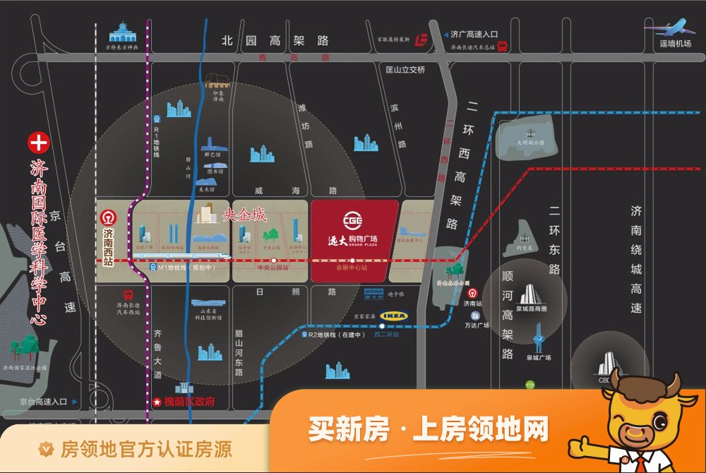 济南远大购物广场位置交通图55