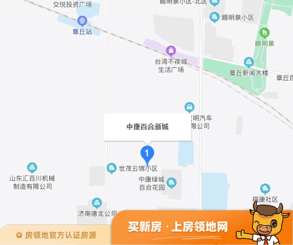 中康百合新城位置交通图1