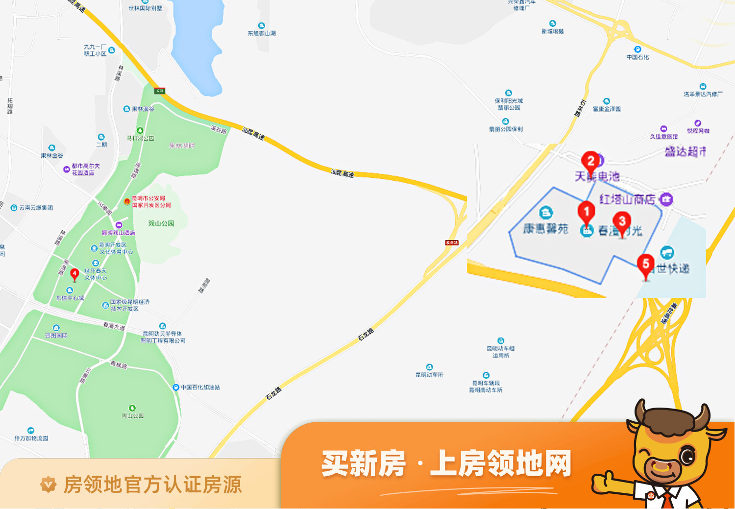 江天·凤凰山庄位置交通图3