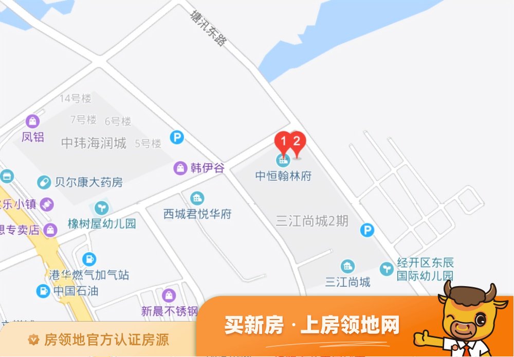 中恒翰林府位置交通图1