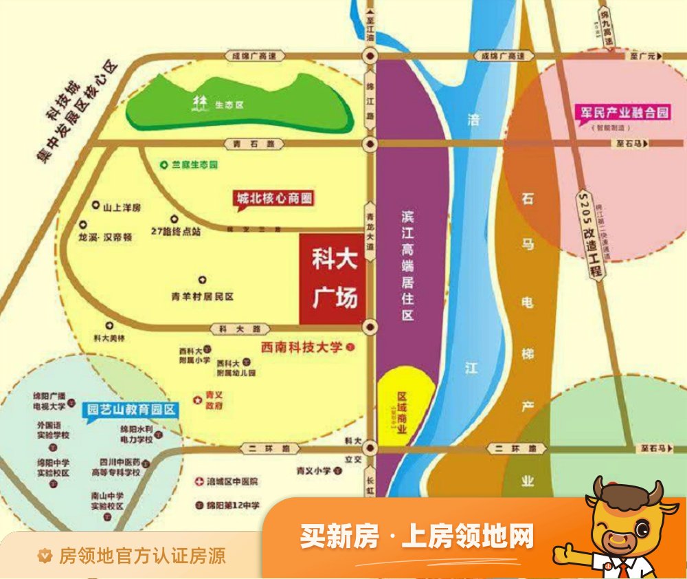 科大广场位置交通图1
