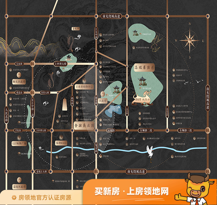 碧桂园玖玺台位置交通图3