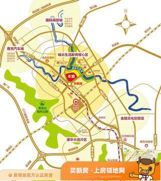 御岭锦城位置交通图1