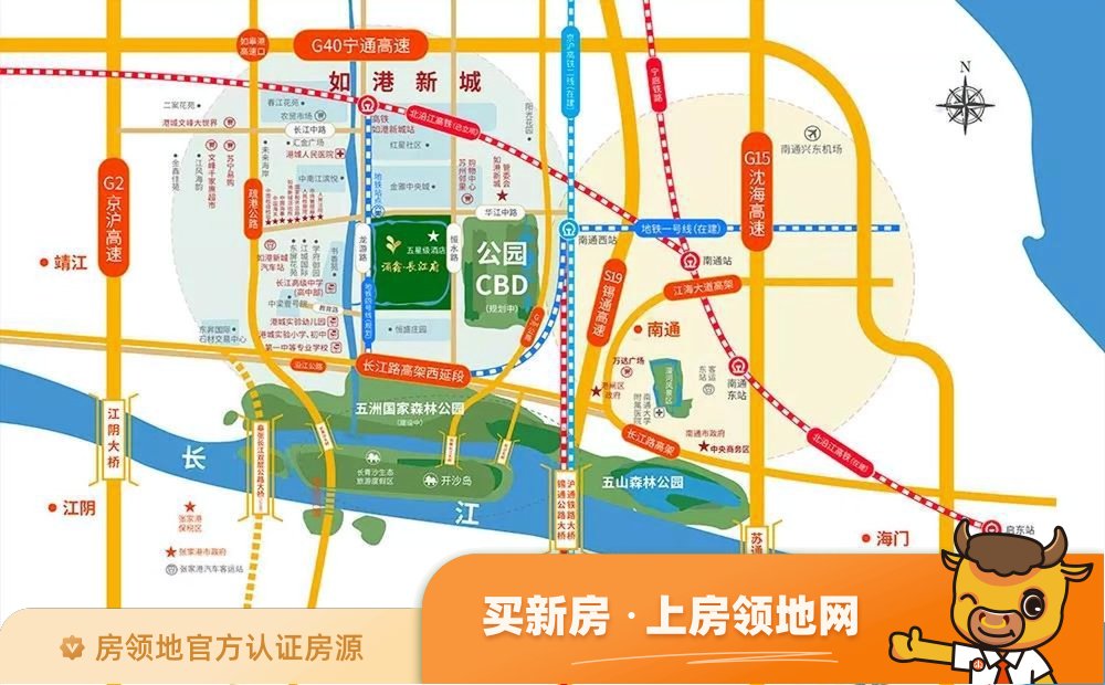 港城长江府位置交通图36