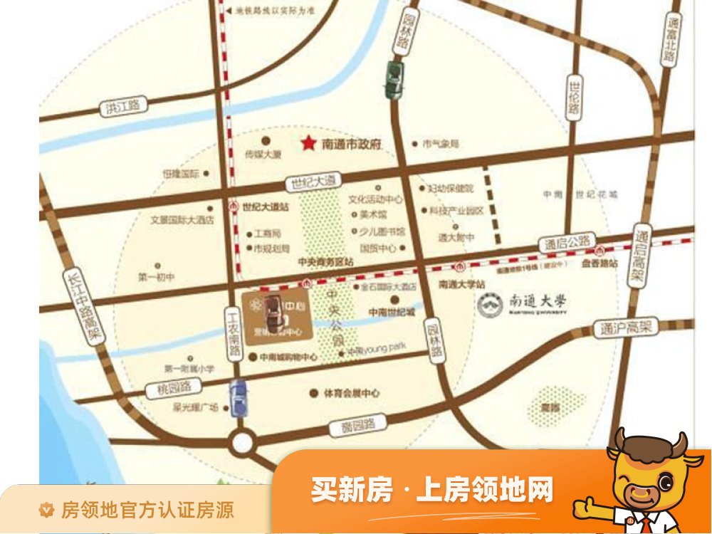 中南中心位置交通图1