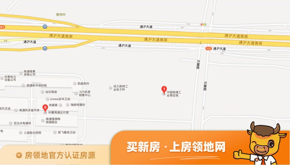 中国南通工业博览城位置交通图1