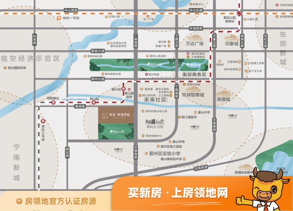 荣安林语芳庭位置交通图4