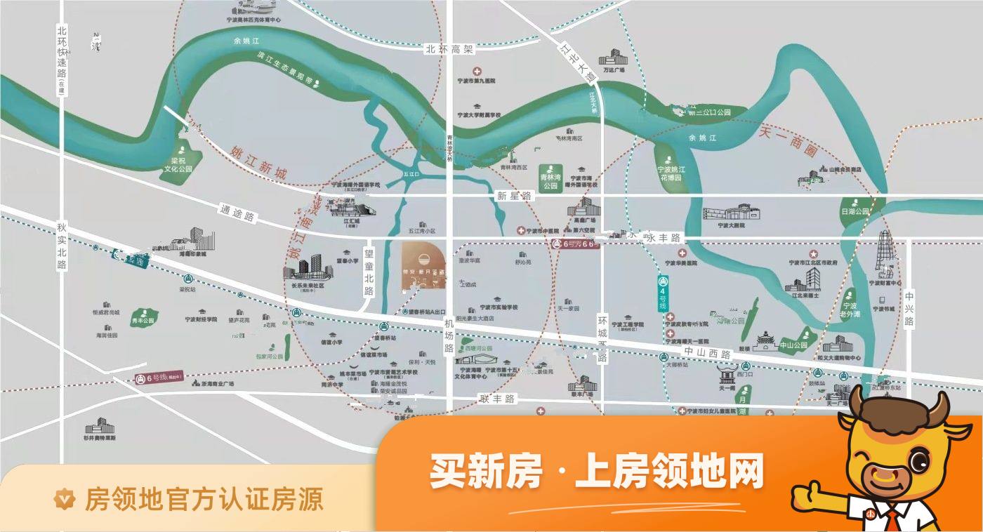 荣安新月河滨位置交通图1