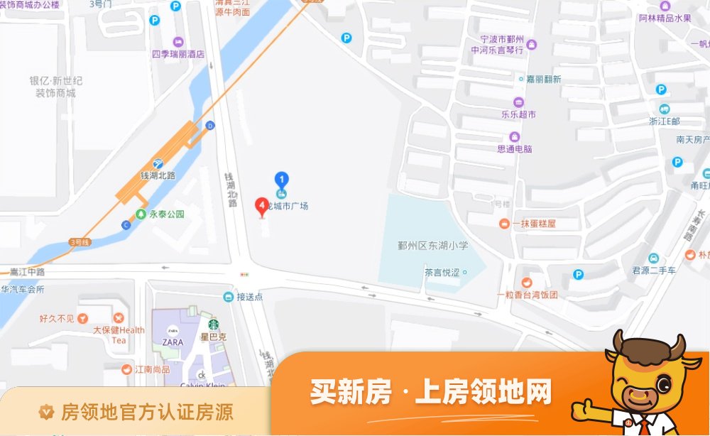 宁波宝龙广场位置交通图1