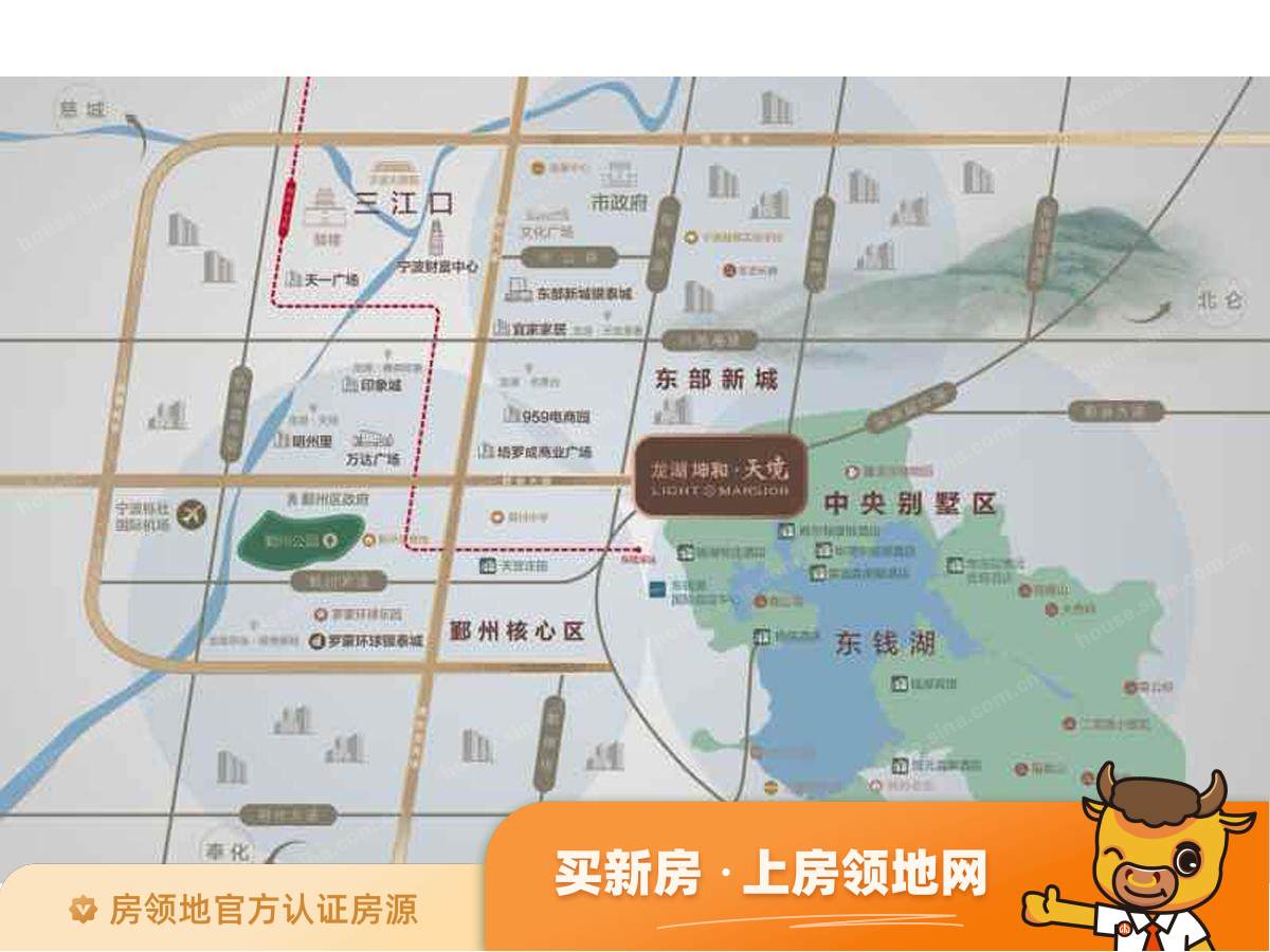 龙湖坤和天境位置交通图1