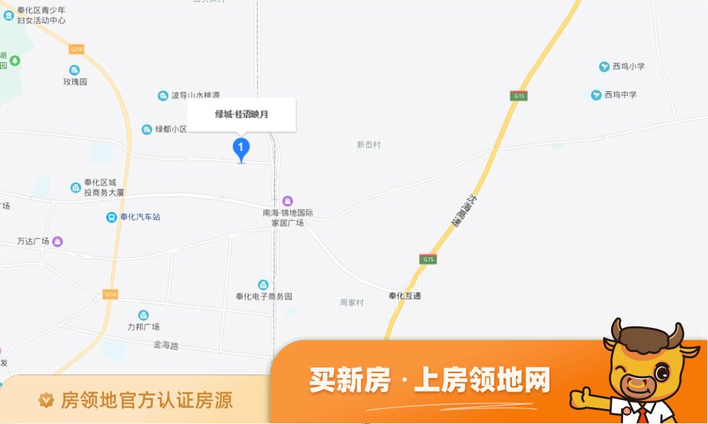 绿城桂语映月位置交通图1