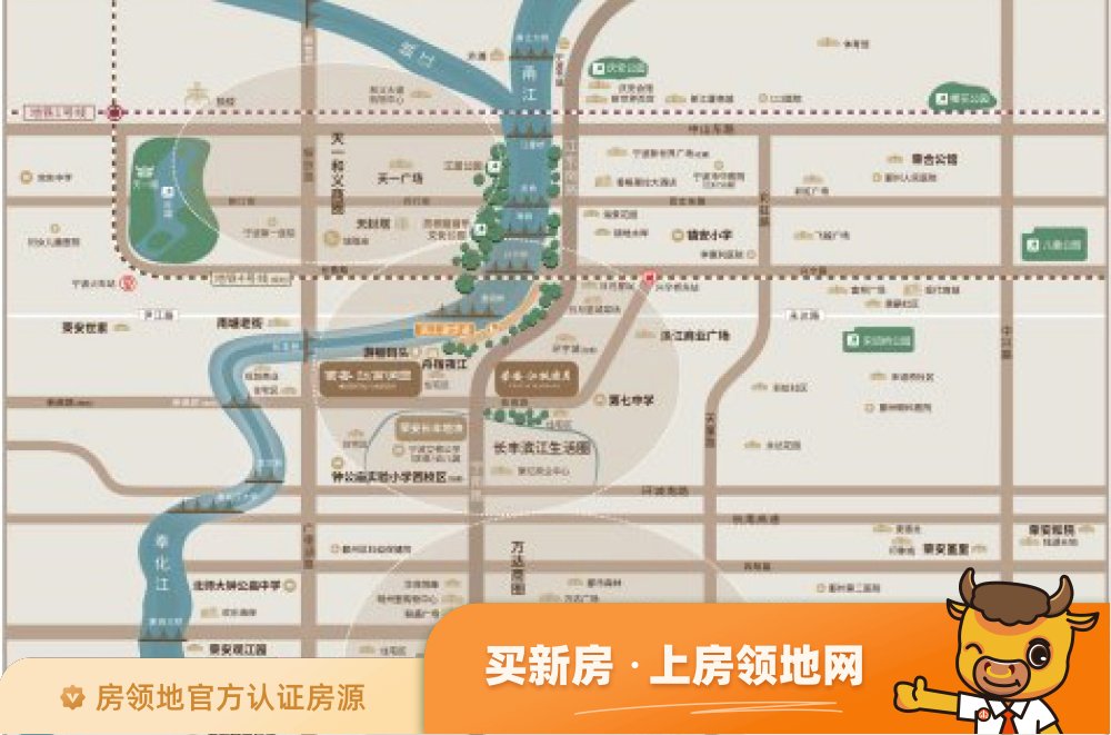 荣安江南润园位置交通图1