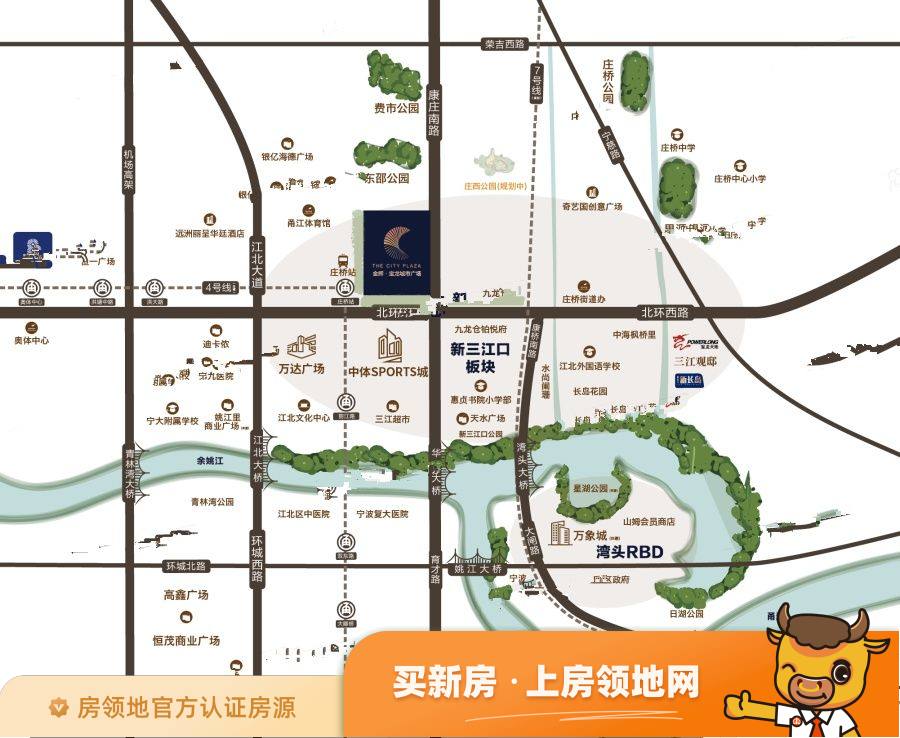 江北宝龙广场位置交通图1