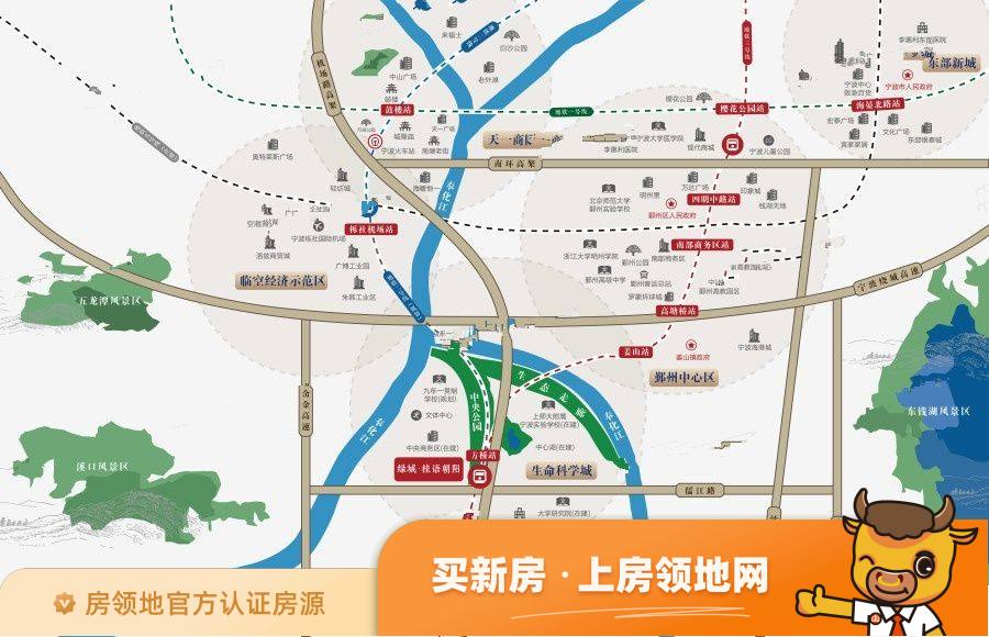 绿城桂语朝阳位置交通图2