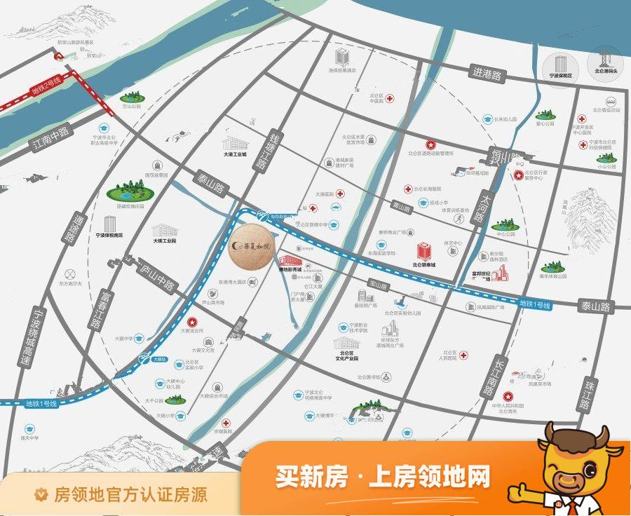 华夏如院位置交通图1