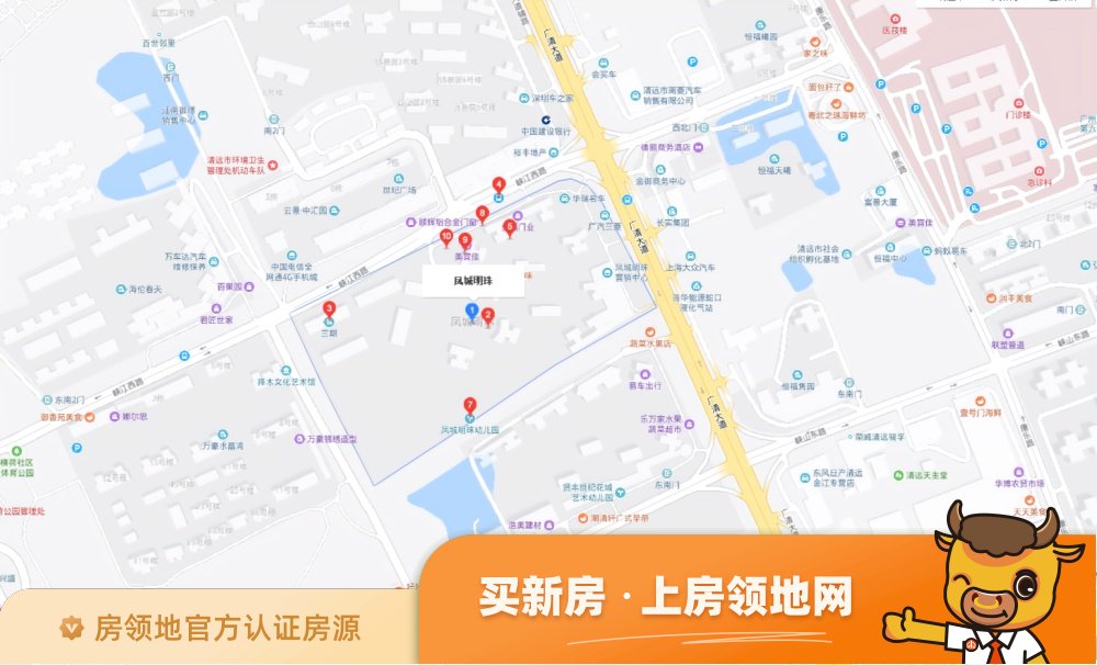 凤城明珠位置交通图50