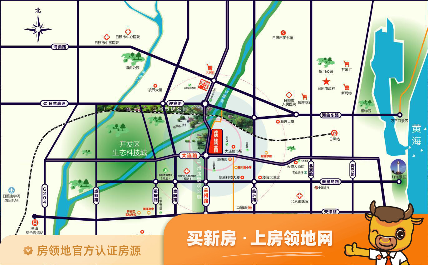 德瑞锦绣兰园位置交通图1