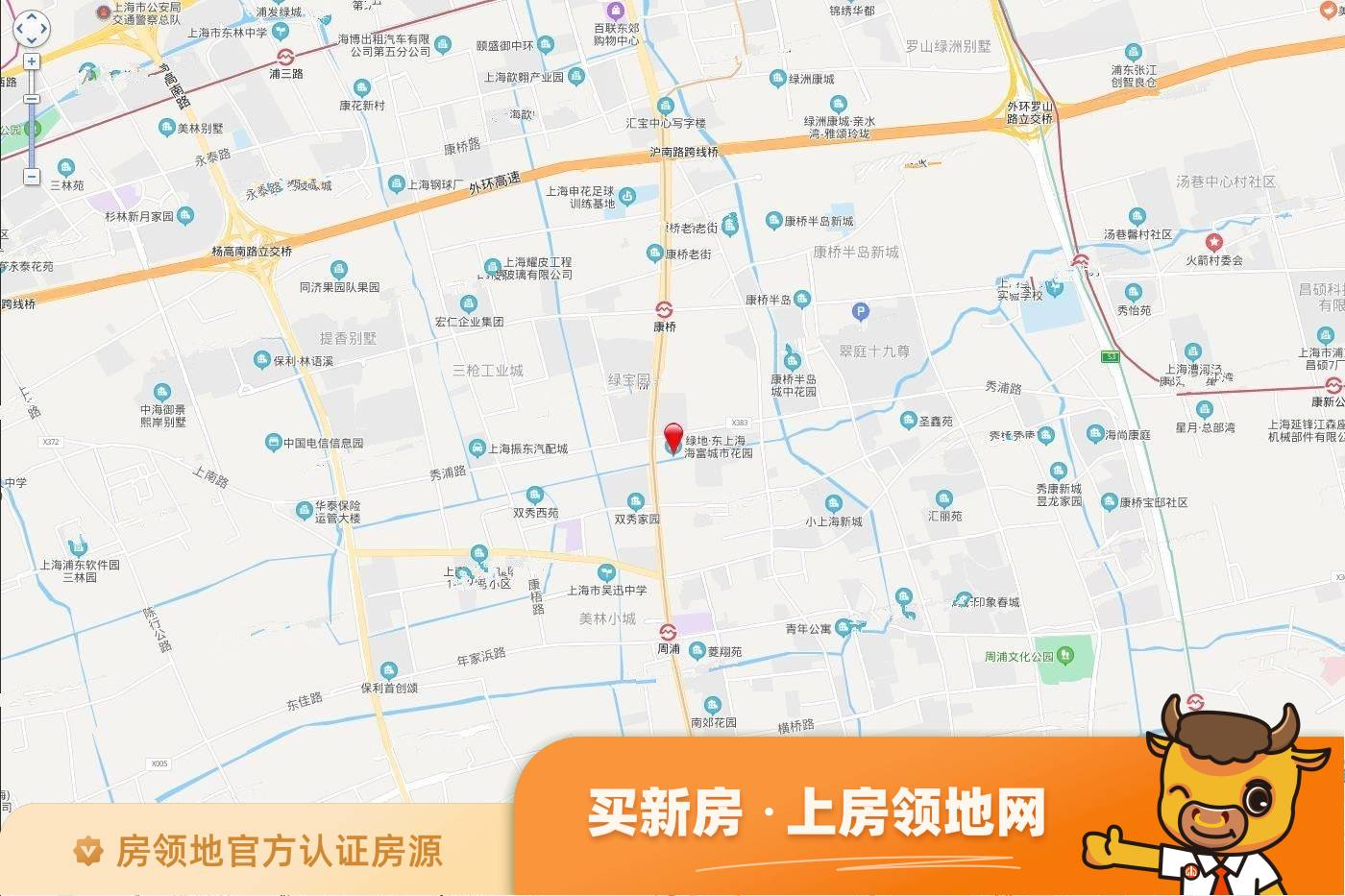 绿地海富东上海位置交通图60