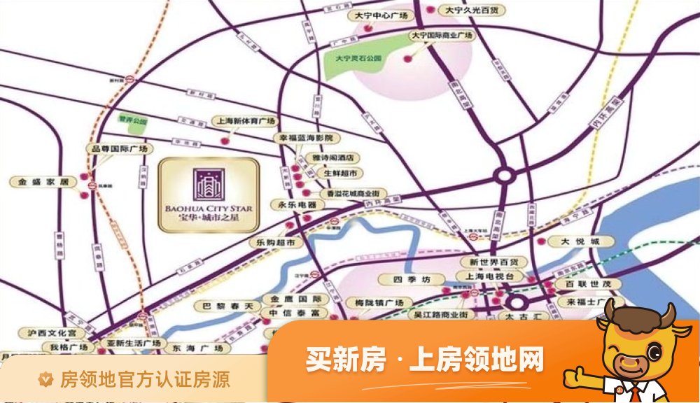 宝华城市之星位置交通图98