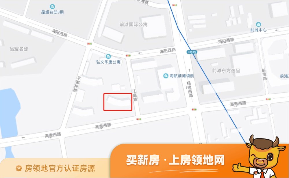 前滩江悦名庭位置交通图66