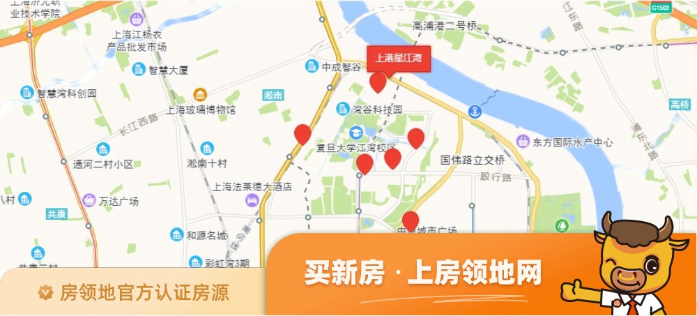 上港星江湾位置交通图109