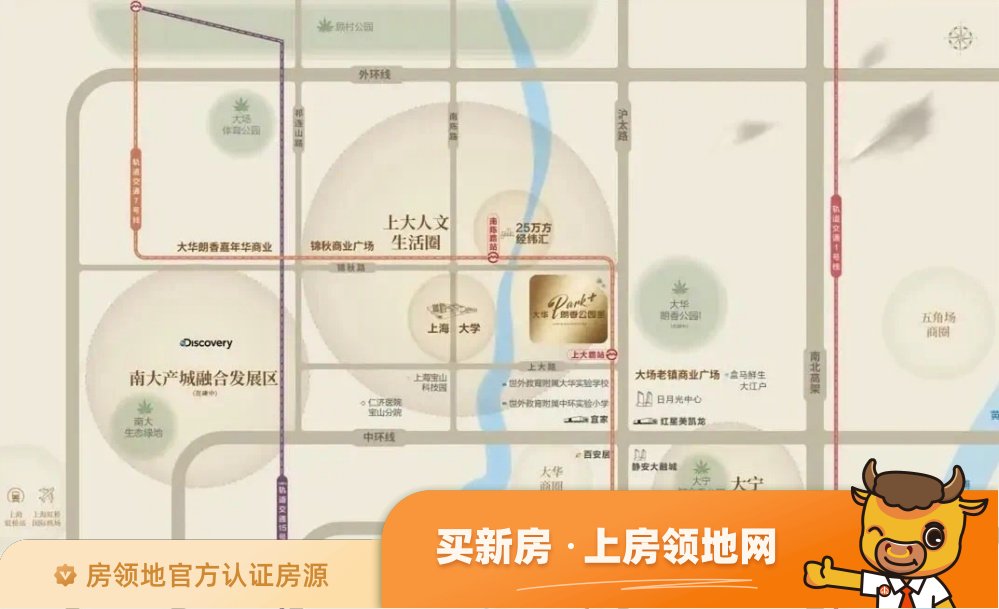 大华朗香公园里位置交通图105