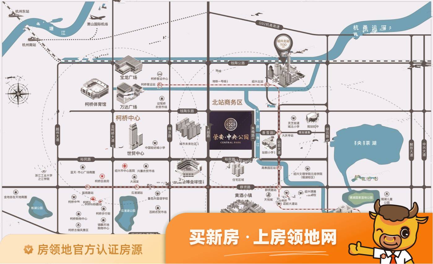 荣安中央公园位置交通图3