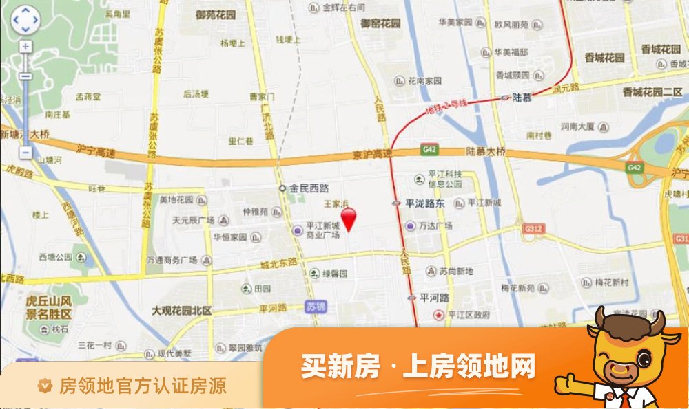苏州城市生活广场位置交通图1