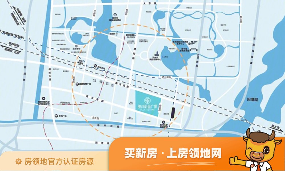 朗诗蔚蓝广场位置交通图2