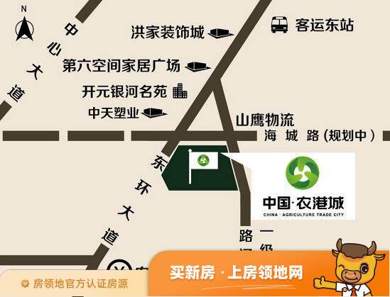 中国农港城二期位置交通图38