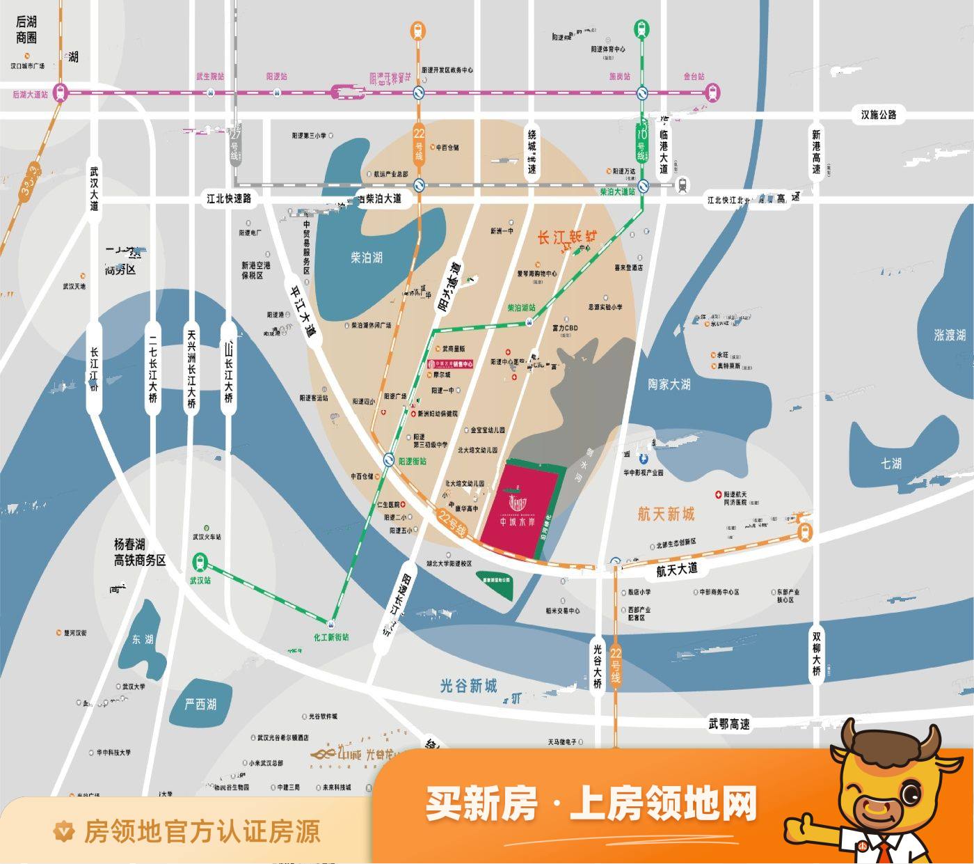 武汉城建水岸位置交通图4
