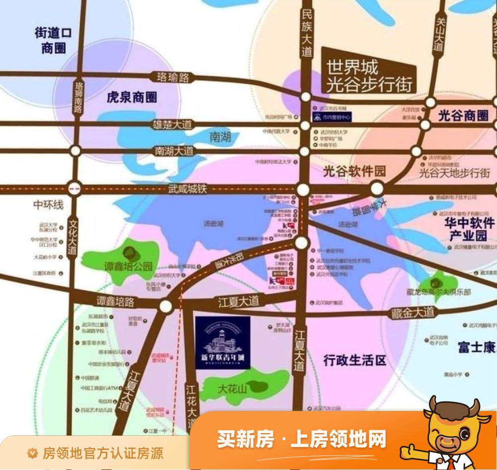 新华联青年城位置交通图62