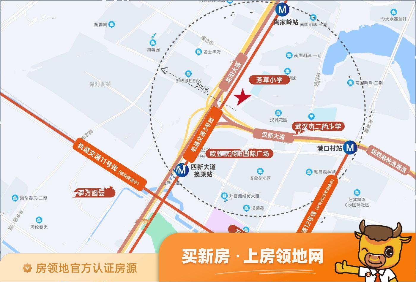 东投汉阳城位置交通图1