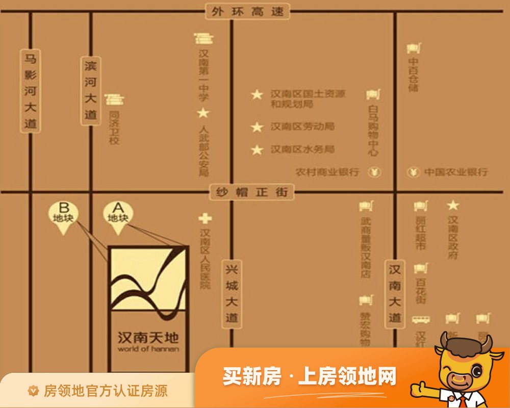 汉南天地位置交通图1