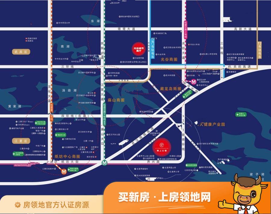 武汉城建融创锦上公馆位置交通图59