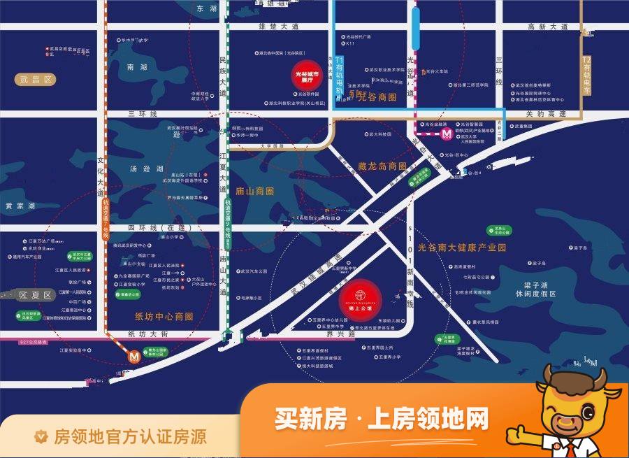 武汉城建融创锦上公馆位置交通图58