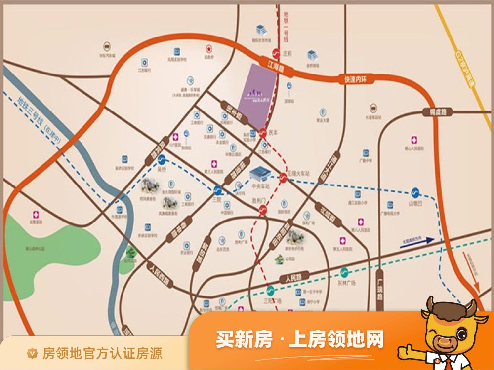 绿宇东方新城二期位置交通图2