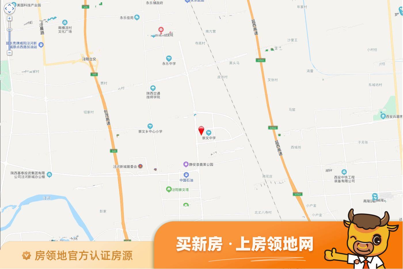 泾河荟智广场位置交通图1