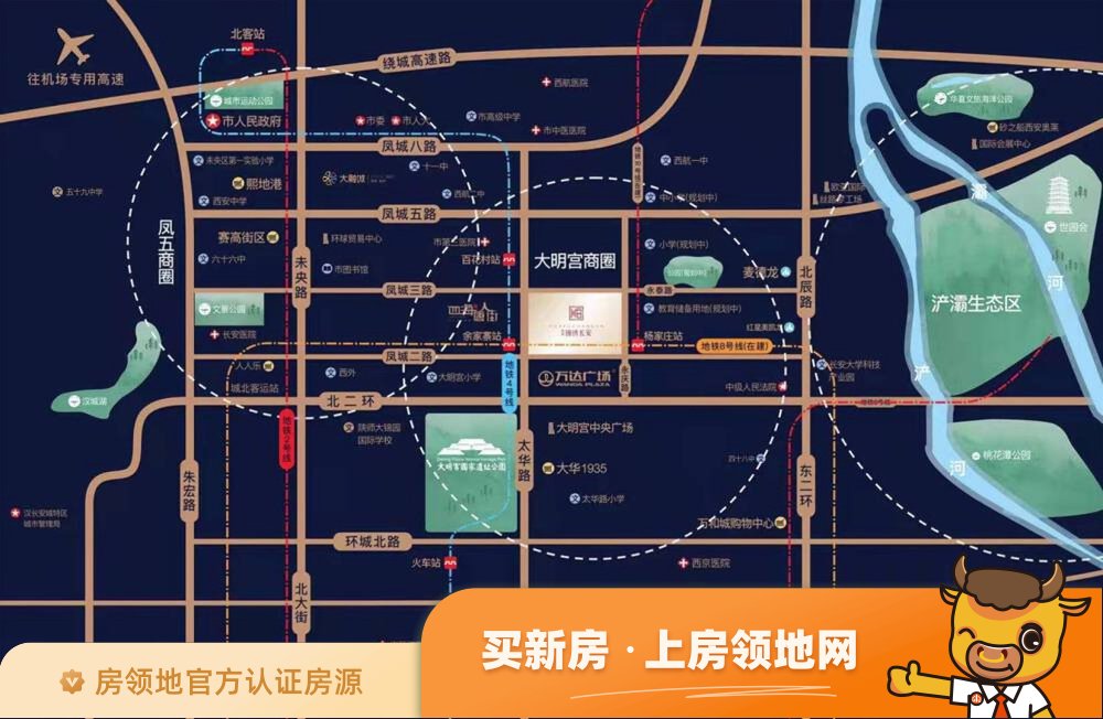 华宇锦绣长安位置交通图2