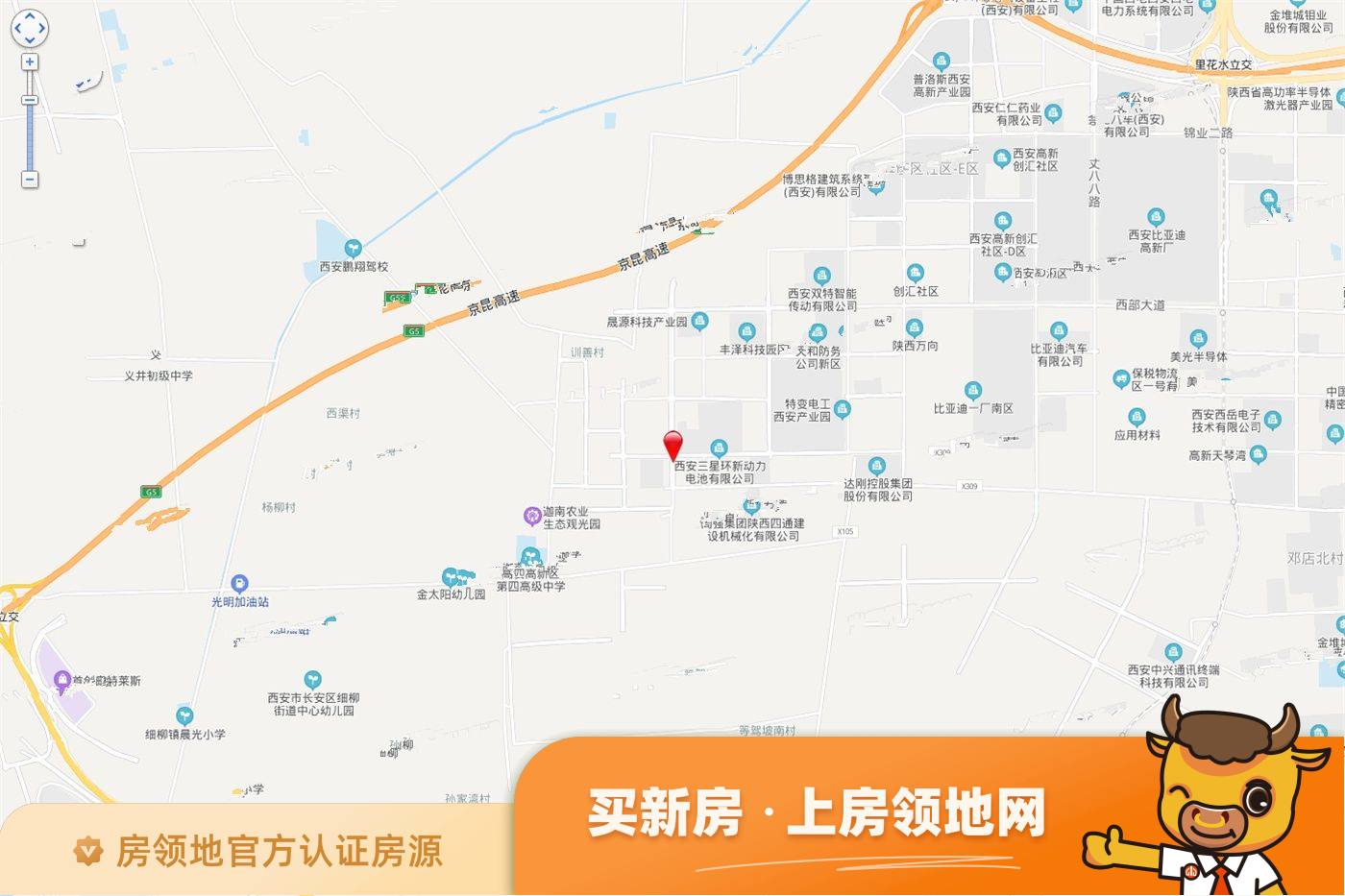 中南高科西安高新产业智造中心位置交通图1