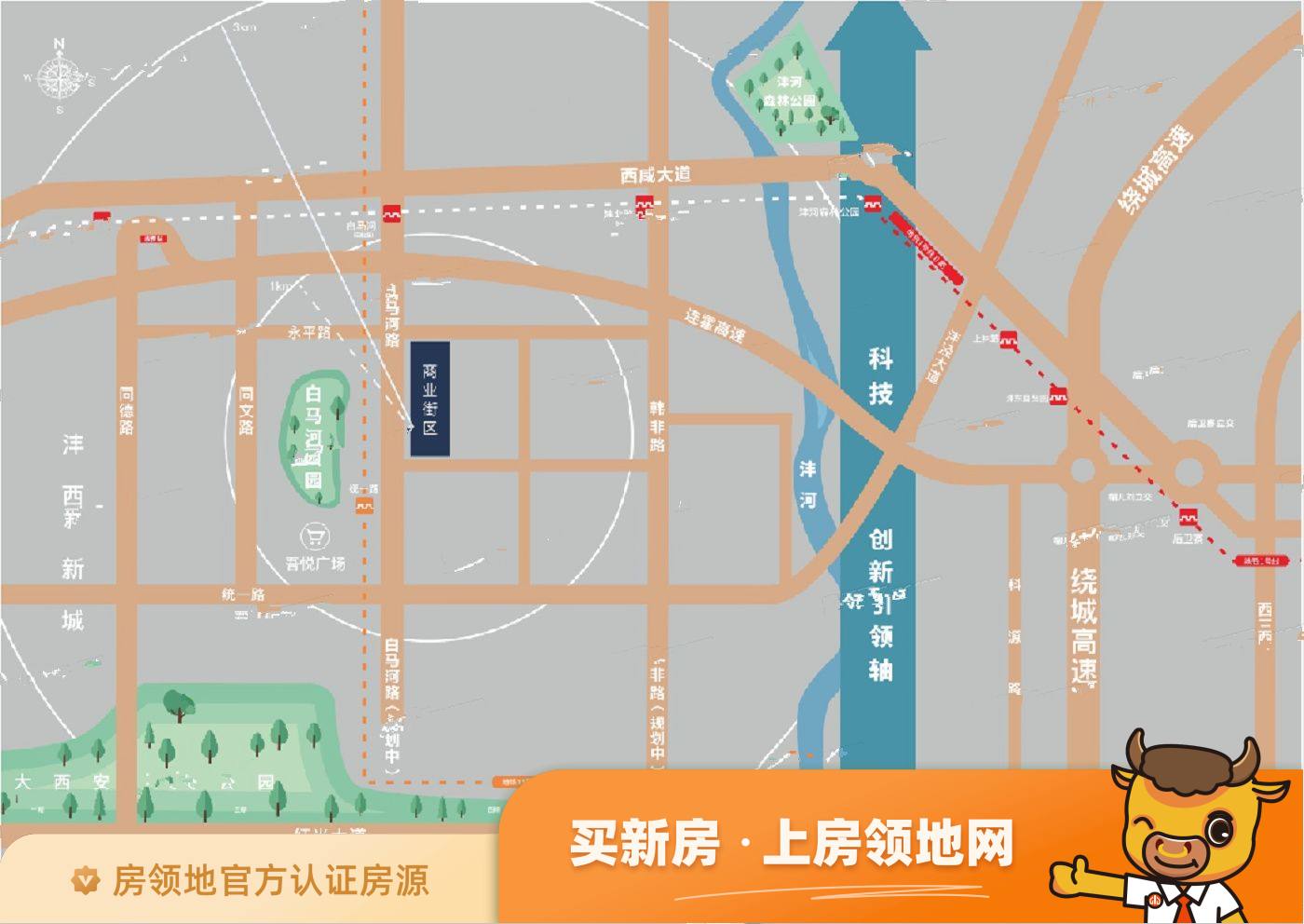 紫薇万科生活广场位置交通图2